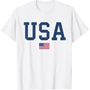 USA T Shirt Women Men Kids Patriotic American Flag July 4th T-Shirt